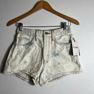 New Re/done‎ sunbleached denim tie-dye short 24 button fly